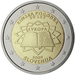 2 euro commémorative Slovénie 2007 traité de Rome