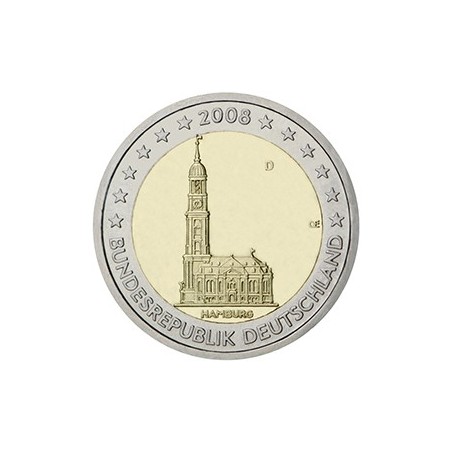 2 euro commémorative Allemagne 2008 État fédéré de Hambourg