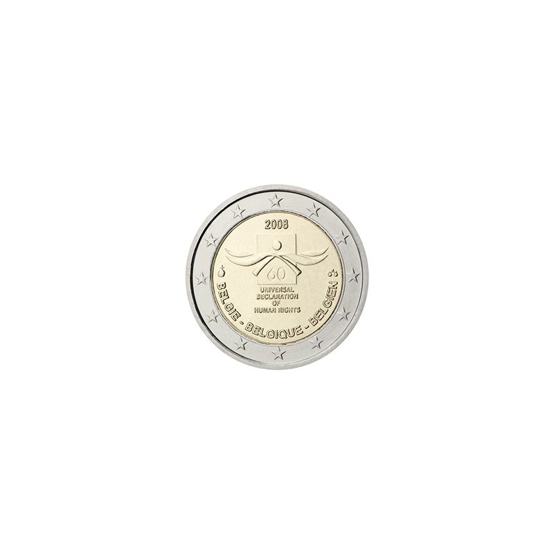 2 euro commémorative Belgique 2008 Droits de l'Homme