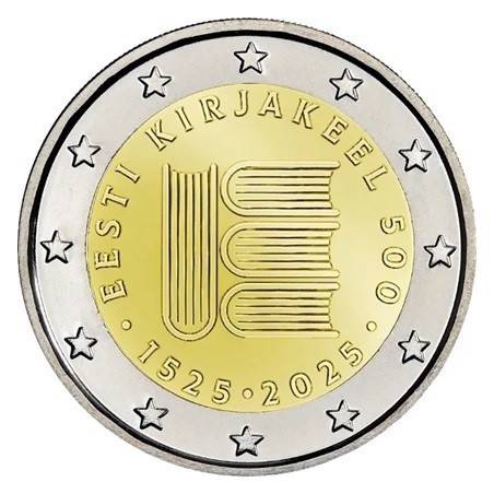 2 euro commémorative Estonie 2025 premier texte en langue estonienne
