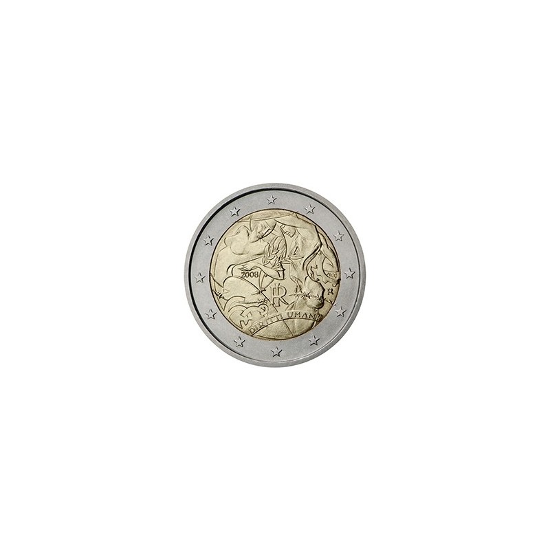 2 euro commémorative Italie 2008 Droits de l’Homme