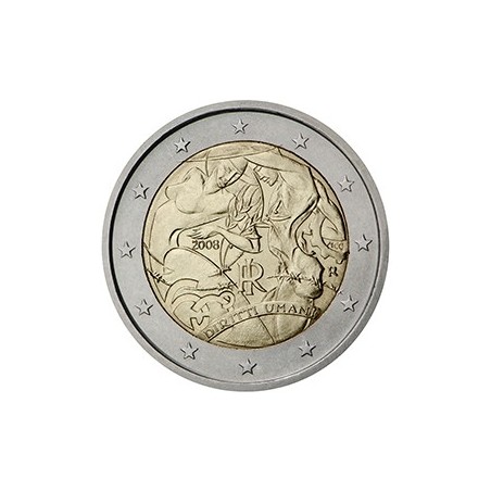 2 euro commémorative Italie 2008 Droits de l’Homme