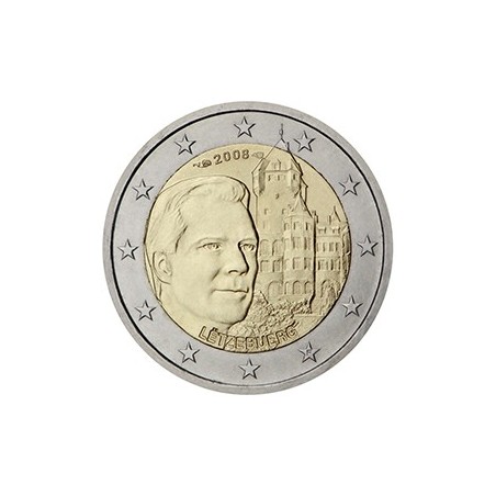 2 euro commémorative Luxembourg 2008 Grand-Duc Henri et château de Berg