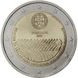 2 euro commémorative Portugal 2008 Droits de l’Homme