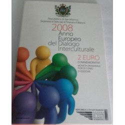 2 euro commémorative Saint-Marin 2008 Dialogue interculturel