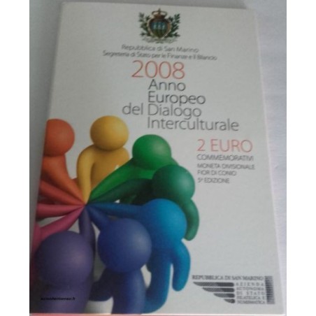 2 euro commémorative Saint-Marin 2008 Dialogue interculturel