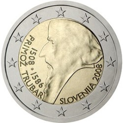 2 euro commémorative Slovénie 2008 naissance de Primož Trubar