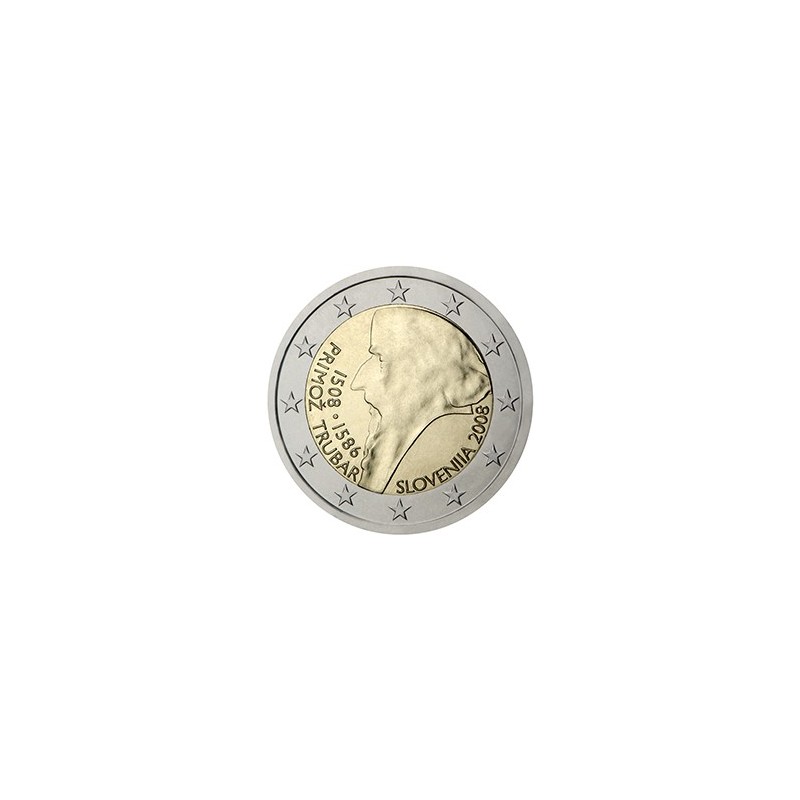 2 euro commémorative Slovénie 2008 naissance de Primož Trubar
