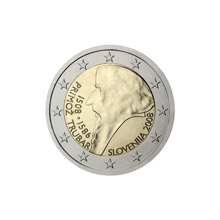 2 euro commémorative Slovénie 2008 naissance de Primož Trubar
