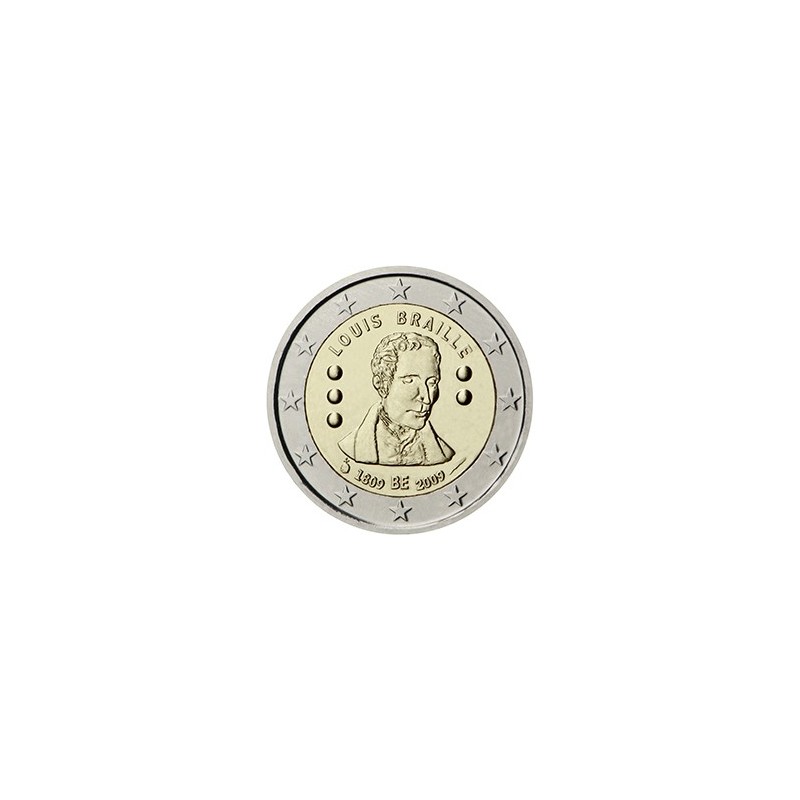 2 euro commémorative Belgique 2009 Louis Braille