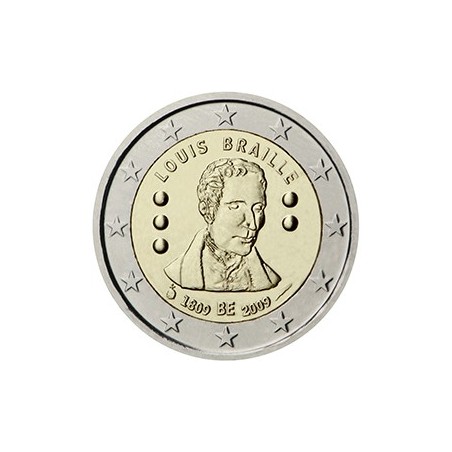 2 euro commémorative Belgique 2009 Louis Braille