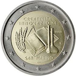 2 euro commémorative Saint-Marin 2009 créativité et innovation