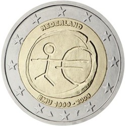 2 euro commémorative Pays-Bas 2009 UEM