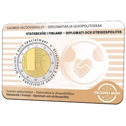 2 euro commémorative Finlande 2025 Diplomatie et politique étrangère coincard