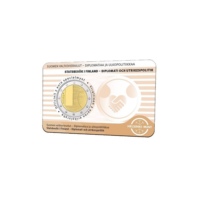 2 euro commémorative Finlande 2025 Diplomatie et politique étrangère coincard
