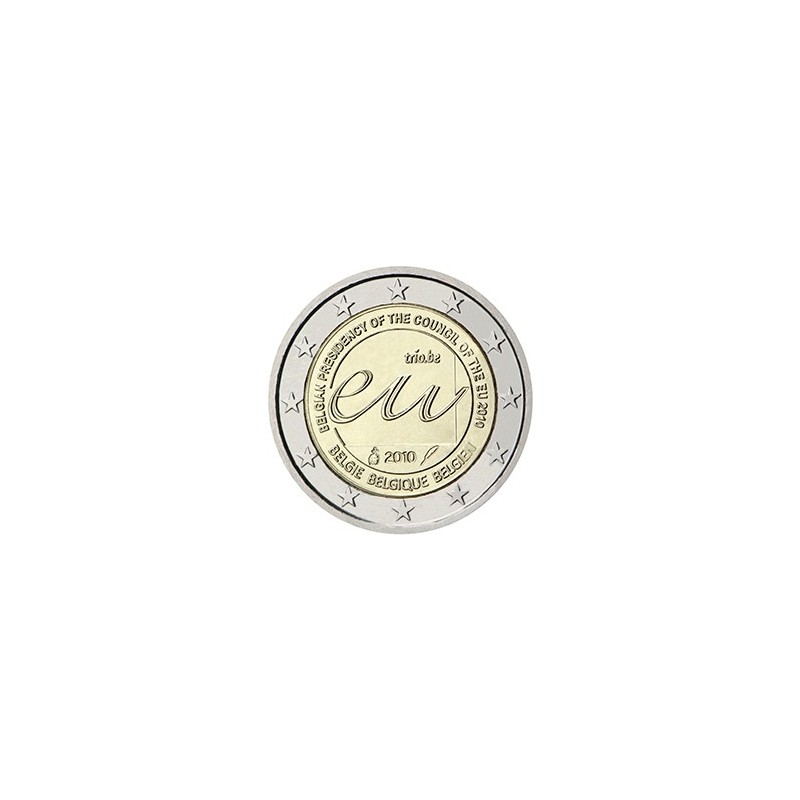 2 euro commémorative Belgique 2010 présidence de l'union européenne