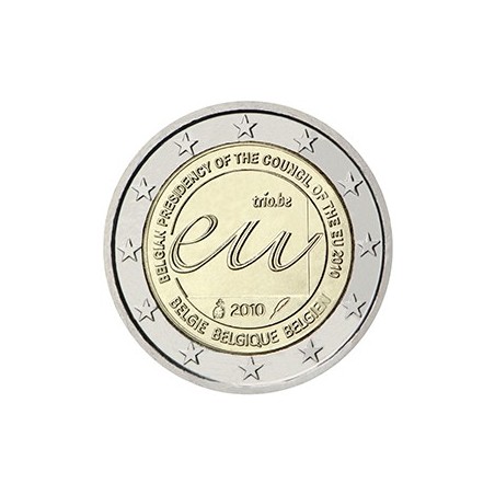 2 euro commémorative Belgique 2010 présidence de l'union européenne