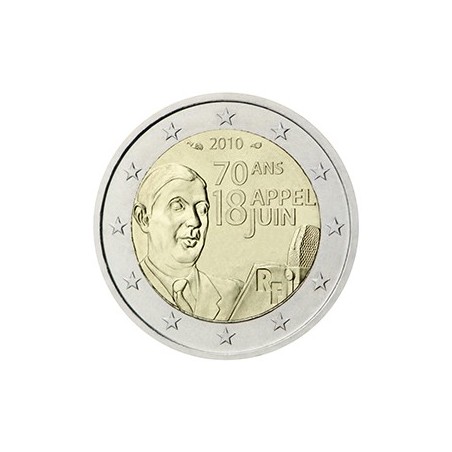2 euro commémorative France 2010 appel du 18 juin 1940