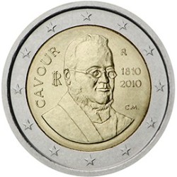 2 euro commémorative Italie 2010 comte de Cavour