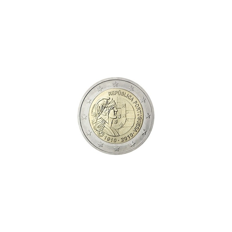 2 euro commémoraive Portugal 2010 république portugaise