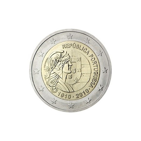 2 euro commémoraive Portugal 2010 république portugaise