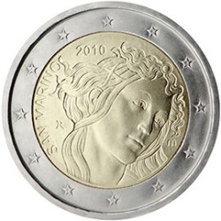 2 euro commémorative Saint-Marin 2010 sandro botticelli