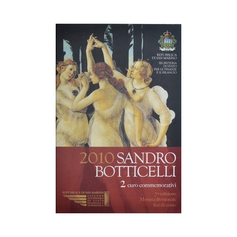 2 euro commémorative Saint-Marin 2010 sandro botticelli