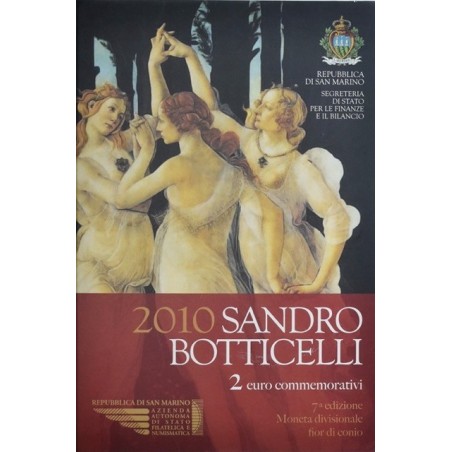 2 euro commémorative Saint-Marin 2010 sandro botticelli
