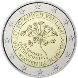 2 euro commémorative Slovénie 2010 jardin botanique de ljubljana