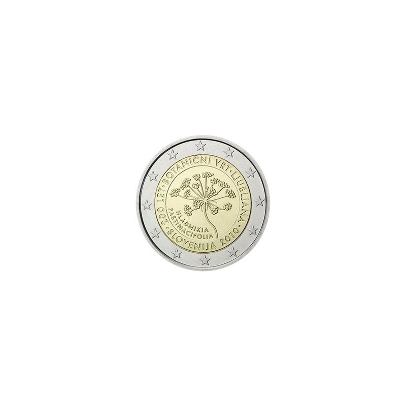 2 euro commémorative Slovénie 2010 jardin botanique de ljubljana