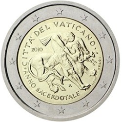 2 euro commémorative Vatican 2010 année sacerdotale