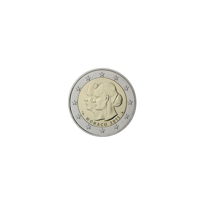 2 euro commémorative Monaco 2011 mariage princier