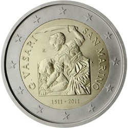 2 euro commémorative Saint-Marin 2011 Giorgio Vasari
