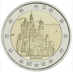2 euro commémorative Allemagne 2012 chateau de neuschwanstein schwangau
