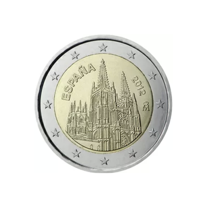 2 euro commémorative Espagne 2012 cathédrale sainte-marie de Burgos