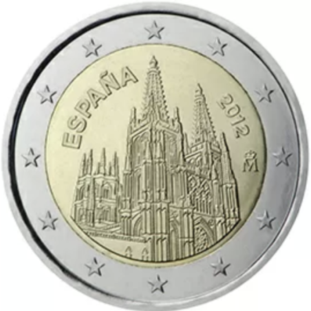 2 euro commémorative Espagne 2012 cathédrale sainte-marie de Burgos
