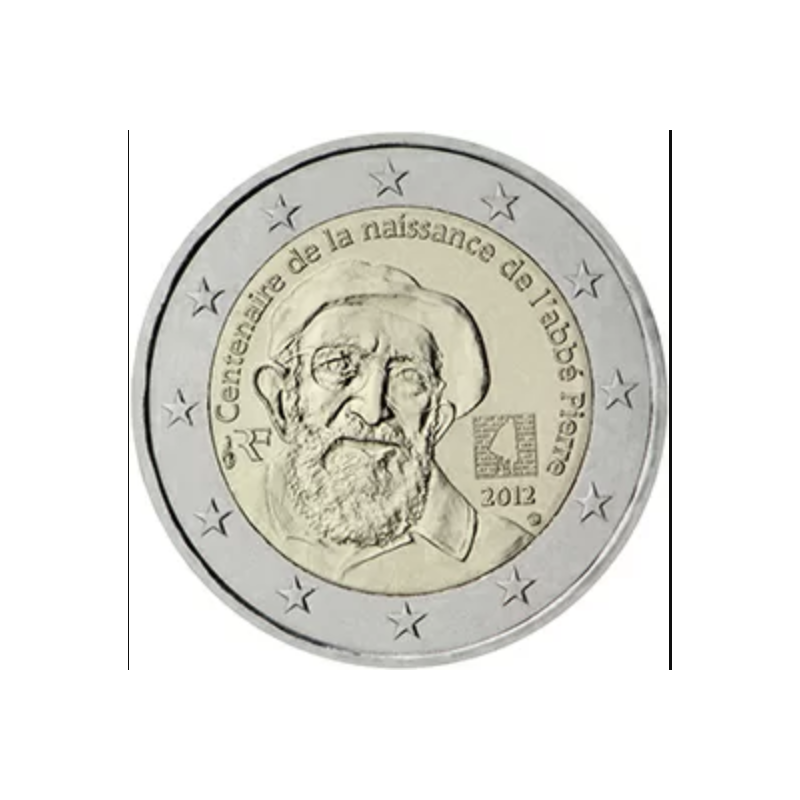 2 euro commémorative France 2012 abbé pierre 2 euro commémorative France 2012 abbé pierre