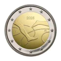 2 euro commémorative Finlande 2025 100 ans des jeux Finnkampen Finlande Suède (version femme)