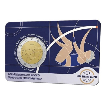 2 euro commémorative Finlande 2025 100 ans des jeux Finnkampen Finlande Suède (version femme)