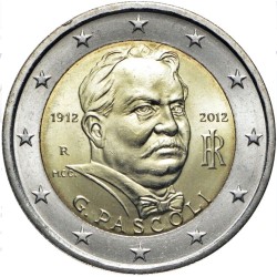 2 euro commémorative Italie 2012 Giovanni Pascoli
