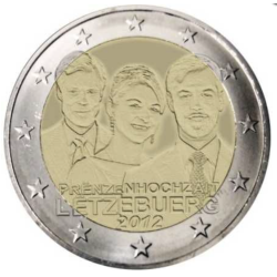 2 euro commémorative Luxembourg 2012 mariage princier