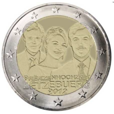 2 euro commémorative Luxembourg 2012 mariage princier
