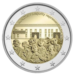 2 euro commémorative Malte 2012 majorité représentative