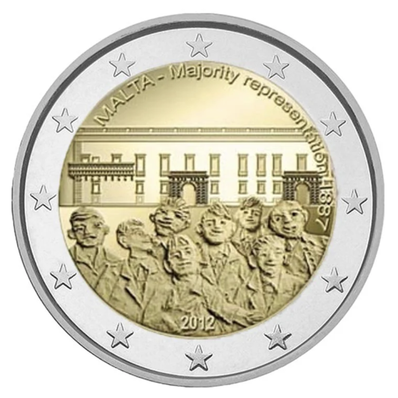 2 euro commémorative Malte 2012 majorité représentative 2 euro commémorative Malte 2012 majorité représentative