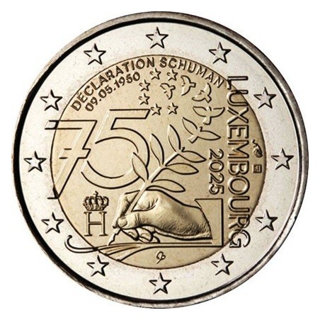 2 euro commémorative Luxembourg 2025 Déclaration Schuman