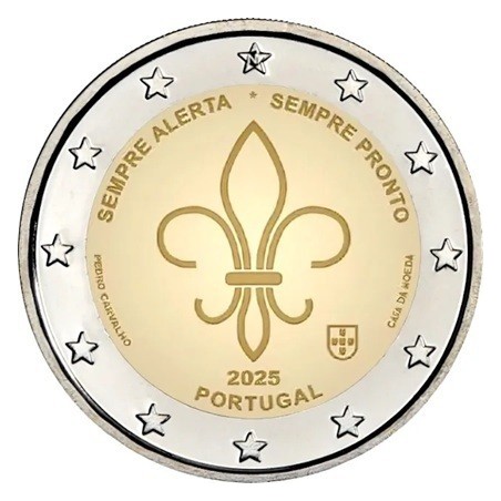 2 euro commémorative portugal 2025 scoutisme mondial