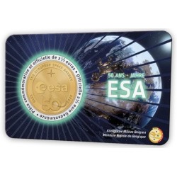 2,50 euro commémorative Belgique 2025 ESA coincard
