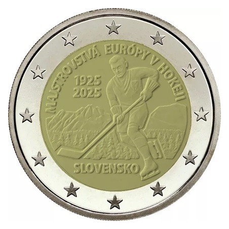 2 euro commémorative Slovaquie 2025 premier tournoi sportif international