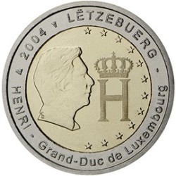 2 euro commémorative Luxembourg 2004 grand duc Henri