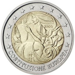 2 euro commémorative Italie 2005 Constitution européenne